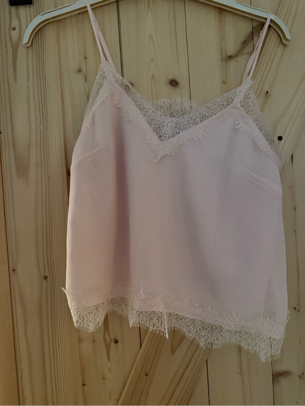 Loft Delicate Lace Trim peach Cami Top